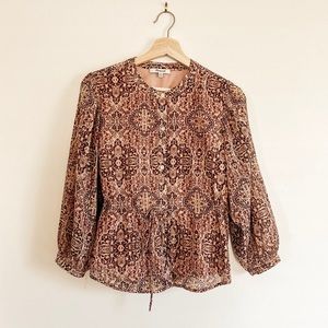Madewell XS Kaleidoscope Print Blouse